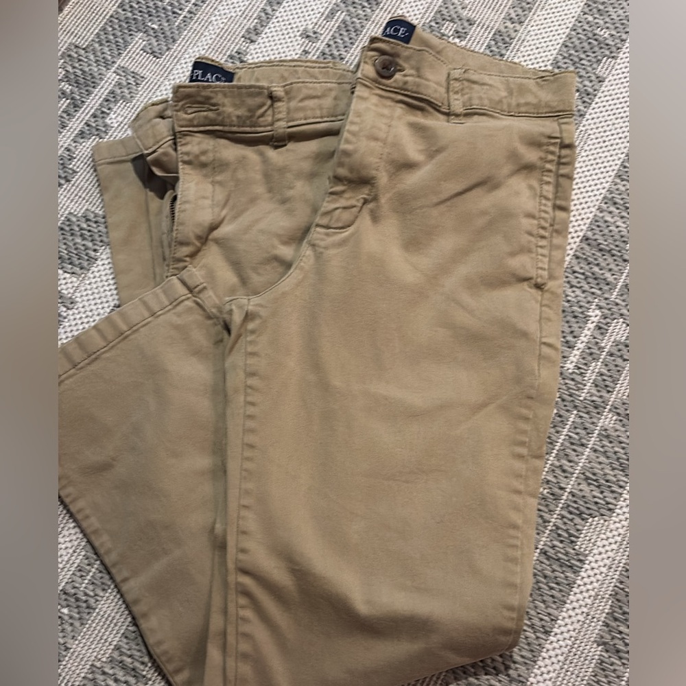 Boys Khaki Uniform Pants ( 2 pair) - Sz: 10H
